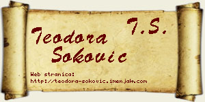 Teodora Soković vizit kartica